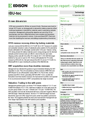 EDISON: Scale research report - Update 13.09.2018