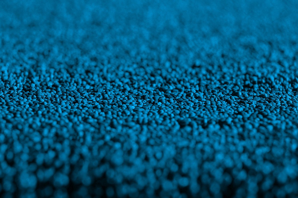 blue granule material for the IBU-tec scale-up and process trials page