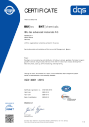 DIN EN ISO 14001 Certificate 2025