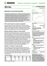 Edison Report IBU-tec-Greentech-to-drive-future-growth - 1st of September 2021