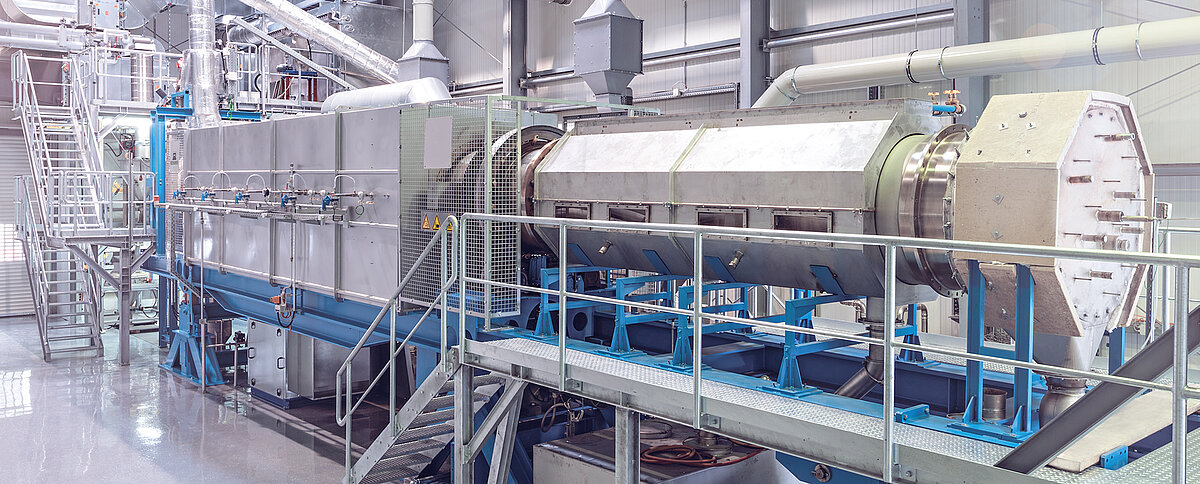 Indirect fired rotary kiln IDO 10 for tolling production or contract manufacturing and scale-up and process trials at IBU-tec Indirect fired rotary kiln IDO 10 for tolling production or contract manufacturing and scale-up and process trials at IBU-tec